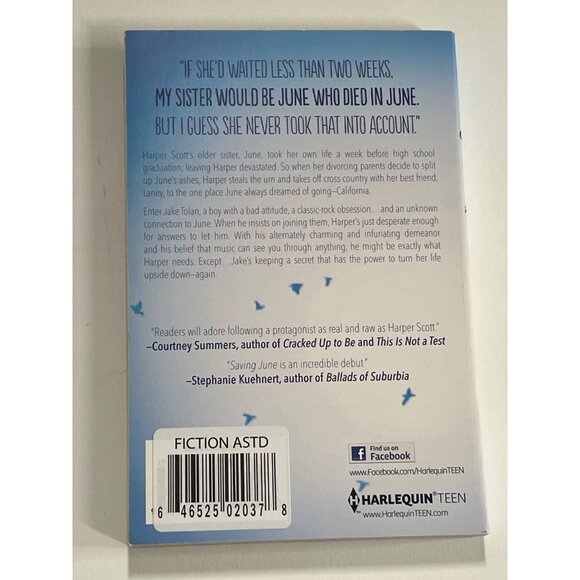 Saving June by Hannah Harrington YA Teen Paperback Contemporary Romance - Picture 4 of 4